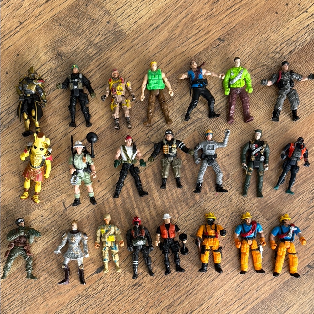 Action Figures some with Tactical Gear
